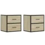 Mesitas de noche de pared 2 unidades roble Sonoma 40x31x39,5 cm de , Mesitas de noche - Ref: Foro24-848727, Precio: 78,95 €, ...