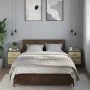 Mesitas de noche de pared 2 unidades roble Sonoma 40x31x39,5 cm de , Mesitas de noche - Ref: Foro24-848727, Precio: 78,95 €, ...