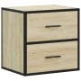 Mesitas de noche de pared 2 unidades roble Sonoma 40x31x39,5 cm de , Mesitas de noche - Ref: Foro24-848727, Precio: 78,95 €, ...