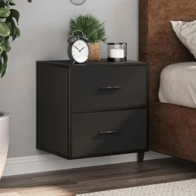 Mesitas de noche de pared 2 unidades negra 40x31x39,5 cm de , Mesitas de noche - Ref: Foro24-848725, Precio: 88,48 €, Descuen...