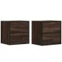 Mesitas de noche pared 2 uds color roble marrón 40x31x39,5 cm de , Mesitas de noche - Ref: Foro24-848733, Precio: 82,04 €, De...