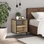 Mesita de noche de pared color roble ahumado 40x31x39,5 cm de , Mesitas de noche - Ref: Foro24-848746, Precio: 32,82 €, Descu...
