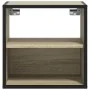 Mesita de noche de pared color roble ahumado 40x31x39,5 cm de , Mesitas de noche - Ref: Foro24-848746, Precio: 32,82 €, Descu...