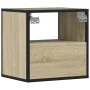 Mesita de noche de pared color roble ahumado 40x31x39,5 cm de , Mesitas de noche - Ref: Foro24-848746, Precio: 32,82 €, Descu...