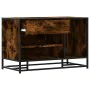 Banco zapatero madera de ingeniería roble ahumado 80x40x53,5 cm by , Benches for halls and storage - Ref: Foro24-849226, Pric...
