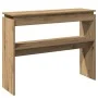 Mesa consola madera de ingeniería roble artesanal 102x30x80 cm by , Side tables - Ref: Foro24-856627, Price: 55,26 €, Discoun...
