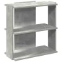 Librería de 3 niveles madera gris hormigón 60x30x60 cm de , Librerías y estanterías - Ref: Foro24-860250, Precio: 35,45 €, De...