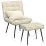 Sillón de relax con taburete terciopelo crema von , Stühle - Ref: Foro24-4012335, Preis: 89,54 €, Rabatt: %