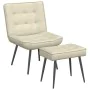 Sillón de relax con taburete terciopelo crema von , Stühle - Ref: Foro24-4012335, Preis: 89,54 €, Rabatt: %