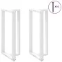 Patas de mesa bar forma T 2 uds acero blanco 60x35x(110-111) cm de , Patas para mesas - Ref: Foro24-4013105, Precio: 145,05 €...