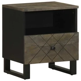 Mesita de noche de madera maciza de mango negra 40x33x46 cm by , Nightstands - Ref: Foro24-4017690, Price: 61,77 €, Discount: %
