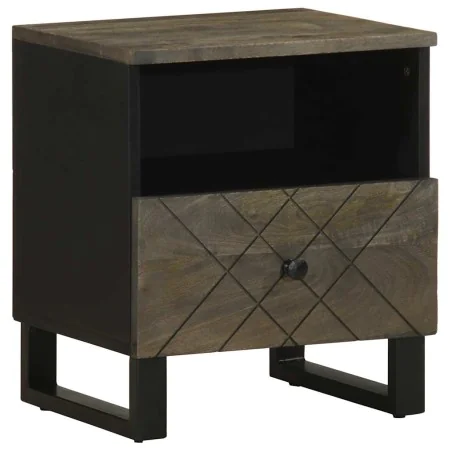 Mesita de noche de madera maciza de mango negra 40x33x46 cm by , Nightstands - Ref: Foro24-4017690, Price: 61,77 €, Discount: %