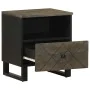 Mesita de noche de madera maciza de mango negra 40x33x46 cm by , Nightstands - Ref: Foro24-4017690, Price: 61,77 €, Discount: %