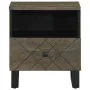 Mesita de noche de madera maciza de mango negra 40x33x46 cm by , Nightstands - Ref: Foro24-4017690, Price: 61,77 €, Discount: %