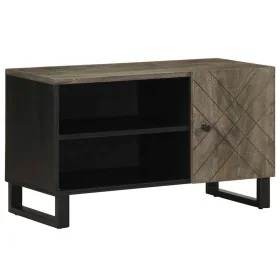 Mueble de TV madera maciza de mango negro 80x33x46 cm de , Almacenamiento para CD y DVD - Ref: Foro24-4017699, Precio: 74,98 ...