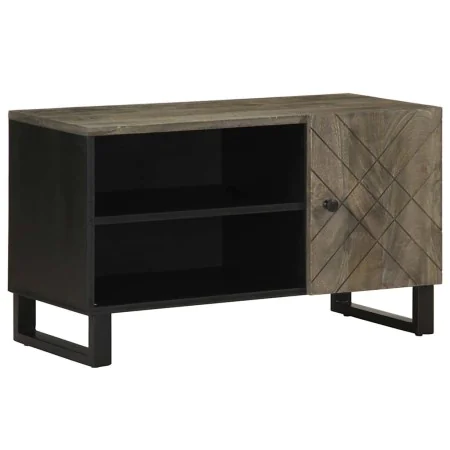 Mueble de TV madera maciza de mango negro 80x33x46 cm de , Almacenamiento para CD y DVD - Ref: Foro24-4017699, Precio: 74,98 ...