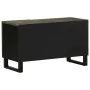 Mueble de TV madera maciza de mango negro 80x33x46 cm de , Almacenamiento para CD y DVD - Ref: Foro24-4017699, Precio: 74,98 ...