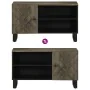 Mueble de TV madera maciza de mango negro 80x33x46 cm de , Almacenamiento para CD y DVD - Ref: Foro24-4017699, Precio: 74,98 ...