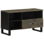 Mueble de TV madera maciza de mango negro 80x33x46 cm de , Almacenamiento para CD y DVD - Ref: Foro24-4017701, Precio: 85,50 ...