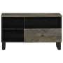 Mueble de TV madera maciza de mango negro 80x33x46 cm de , Almacenamiento para CD y DVD - Ref: Foro24-4017701, Precio: 85,50 ...