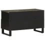 Mueble de TV madera maciza de mango negro 80x33x46 cm de , Almacenamiento para CD y DVD - Ref: Foro24-4017701, Precio: 85,50 ...