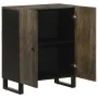 Aparador negro 60x33x75 cm madera maciza mango de , Taquillas y armarios de almacenamiento - Ref: Foro24-4017686, Precio: 103...