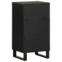 Aparador negro 40x33x75 cm madera maciza mango by , CD and DVD storage - Ref: Foro24-4017708, Price: 69,44 €, Discount: %