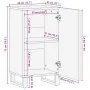 Aparador negro 40x33x75 cm madera maciza mango by , CD and DVD storage - Ref: Foro24-4017708, Price: 69,44 €, Discount: %