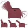 Sillón eléctrico reclinable elevable de tela rojo tinto de , Sillones - Ref: Foro24-3302995, Precio: 315,82 €, Descuento: %