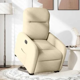Sillón eléctrico reclinable elevable de tela color crema de , Sillones - Ref: Foro24-3303000, Precio: 316,34 €, Descuento: %