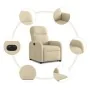 Sillón eléctrico reclinable elevable de tela color crema de , Sillones - Ref: Foro24-3303000, Precio: 316,34 €, Descuento: %