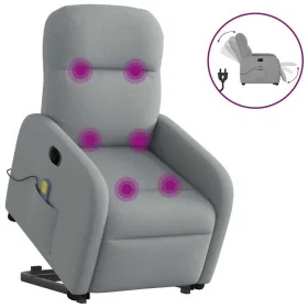 Sillón de masaje eléctrico reclinable elevable tela gris claro de , Sillones - Ref: Foro24-3303002, Precio: 334,71 €, Descuen...