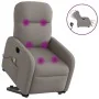 Sillón de masaje eléctrico reclinable elevable tela taupé de , Sillones - Ref: Foro24-3303009, Precio: 348,18 €, Descuento: %