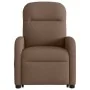 Sillón reclinable elevable de tela marrón de , Sillones - Ref: Foro24-3302976, Precio: 264,37 €, Descuento: %