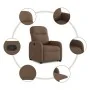 Sillón reclinable elevable de tela marrón de , Sillones - Ref: Foro24-3302976, Precio: 264,37 €, Descuento: %