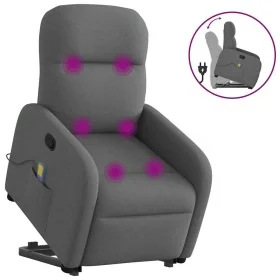 Silla de masaje reclinable de pie de tela gris oscuro de , Sillones - Ref: Foro24-3302983, Precio: 299,84 €, Descuento: %