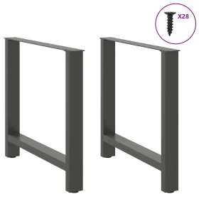 Patas de mesa de centro antracita 2 uds 70x(72-73) cm acero de , Patas para mesas - Ref: Foro24-4013310, Precio: 92,99 €, Des...