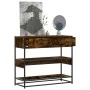 Mesa consola de madera de ingeniería roble ahumado 90x35x80 cm by , Side tables - Ref: Foro24-849181, Price: 80,76 €, Discoun...