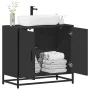 Mueble baño para lavabo madera ingeniería negro 65 x 33 x 60 cm de , Muebles de baño - Ref: Foro24-849264, Precio: 69,55 €, D...
