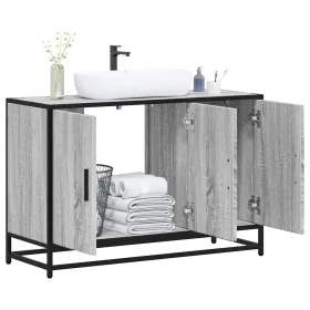 Armario lavabo baño madera ingeniería gris Sonoma 90x33x60 cm de , Muebles de baño - Ref: Foro24-849272, Precio: 85,51 €, Des...