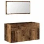 Mueble de baño con espejo de madera antigua madera ingeniería de , Muebles de baño - Ref: Foro24-856381, Precio: 91,16 €, Des...