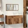 Mueble de baño con espejo de madera antigua madera ingeniería de , Muebles de baño - Ref: Foro24-856381, Precio: 91,16 €, Des...