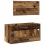 Mueble de baño con espejo de madera antigua madera ingeniería de , Muebles de baño - Ref: Foro24-856381, Precio: 91,16 €, Des...