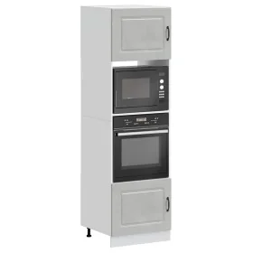 Armarios para horno 2 uds Lucca gris hormigón madera ingeniería de , Armarios de cocina - Ref: Foro24-3315035, Precio: 190,83...