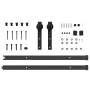 Kit de herrajes para puertas correderas acero negro 152,5 cm by , Door items - Ref: Foro24-4009710, Price: 72,37 €, Discount: %