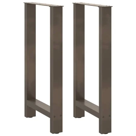 Patas para mesa de centro de acero natural 2 uds 40x(90-91) cm de , Patas para mesas - Ref: Foro24-4013327, Precio: 95,92 €, ...