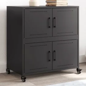 Aparador de acero negro 68x39x72 cm by , Sideboards - Ref: Foro24-846650, Price: 108,55 €, Discount: %
