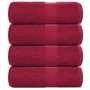 Toallas 4 uds 100% algodón burdeos 30x30 cm 360 gsm de , Toallas - Ref: Foro24-136729, Precio: 12,84 €, Descuento: %