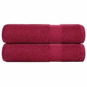 Toallas de mano 2 uds 100% algodón burdeos 50x100 cm 360 gsm de , Toallas - Ref: Foro24-136734, Precio: 18,91 €, Descuento: %
