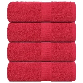 Toallas 4 uds 100% algodón rojo 30x30 cm 360 gsm de , Toallas - Ref: Foro24-136921, Precio: 12,84 €, Descuento: %